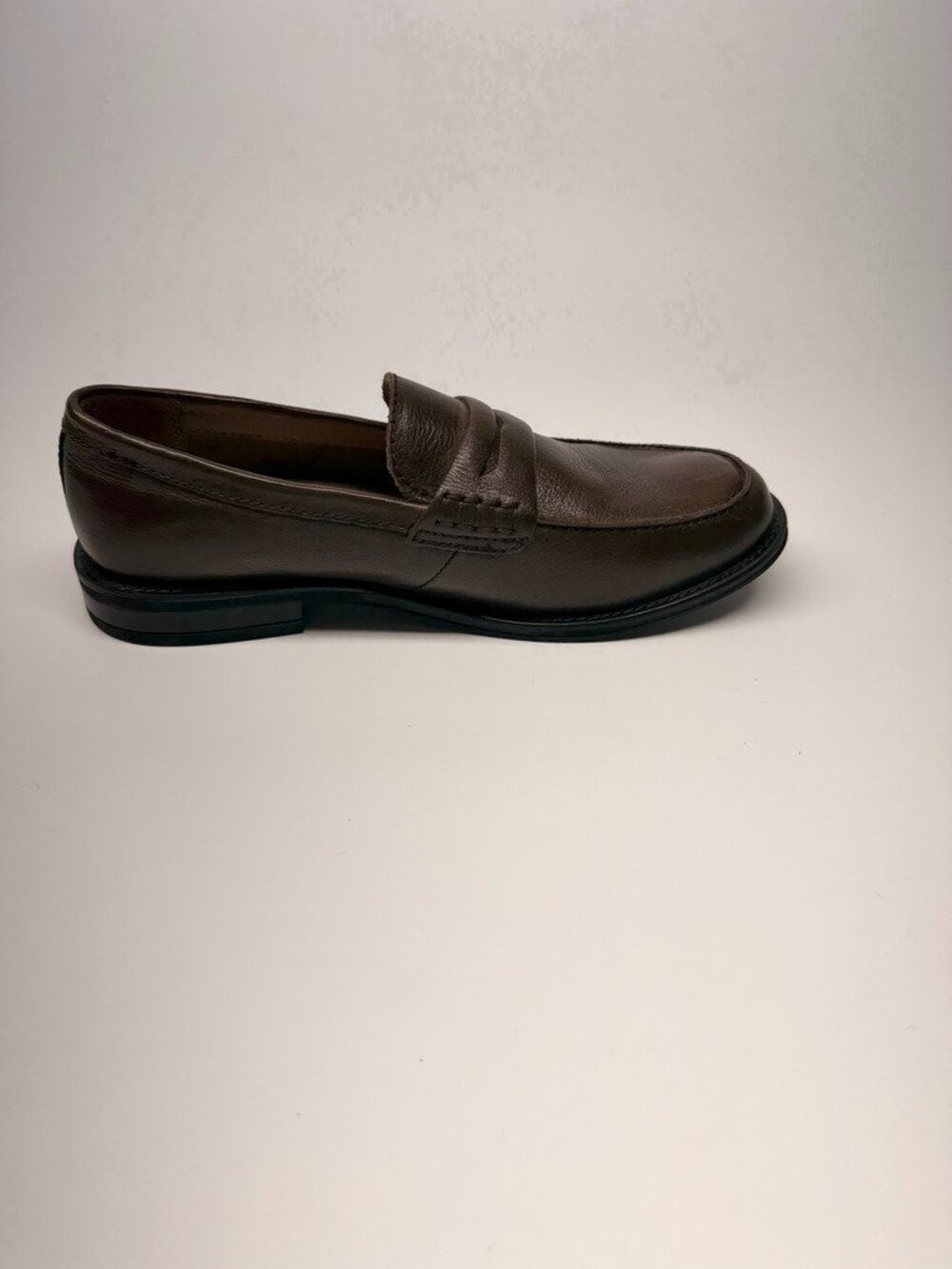 Steve Madden Men's Brown Leather Draggo Penny Loafer Sz 9.5 - Picture 6 of 9